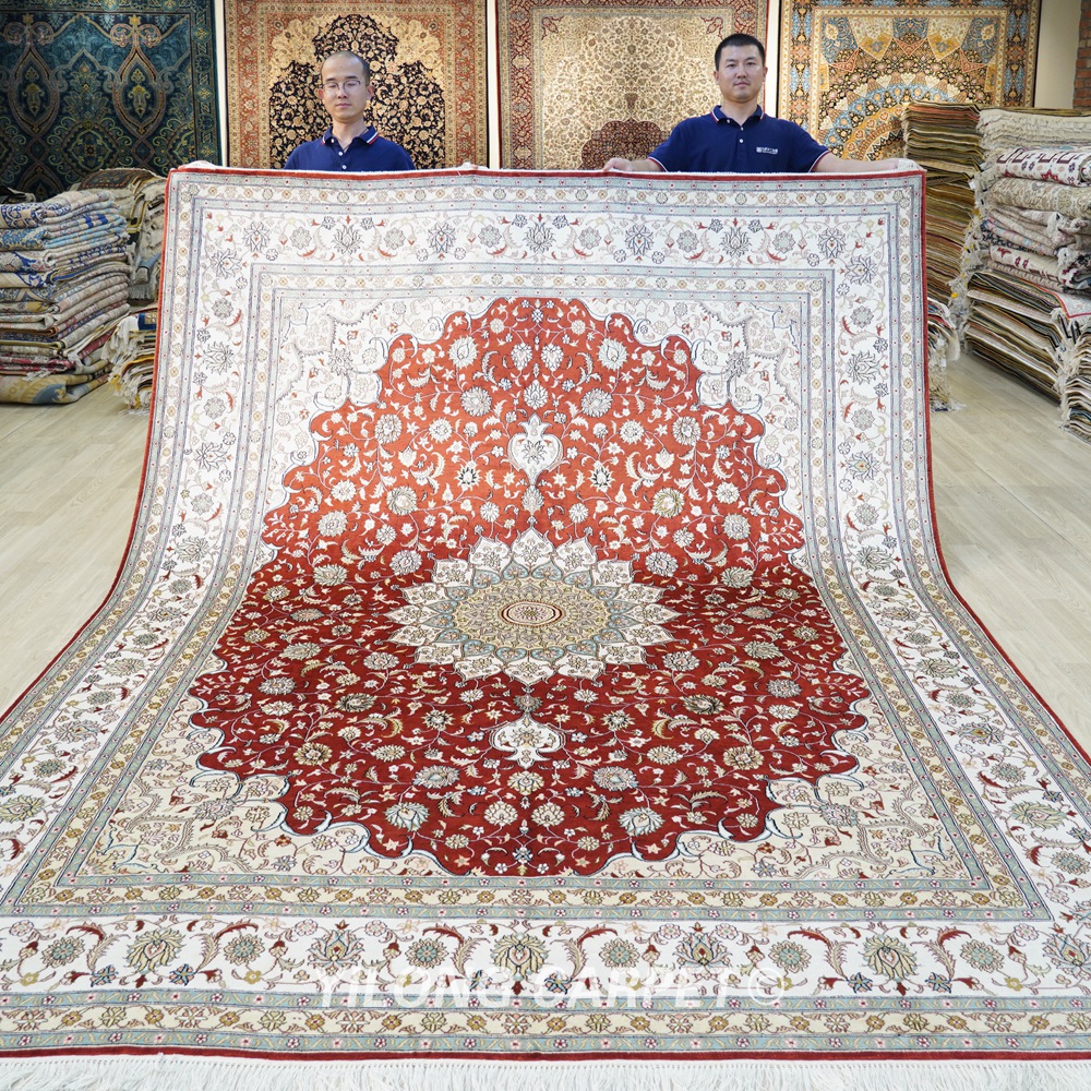 Persian Carpet Red Hand Knotted