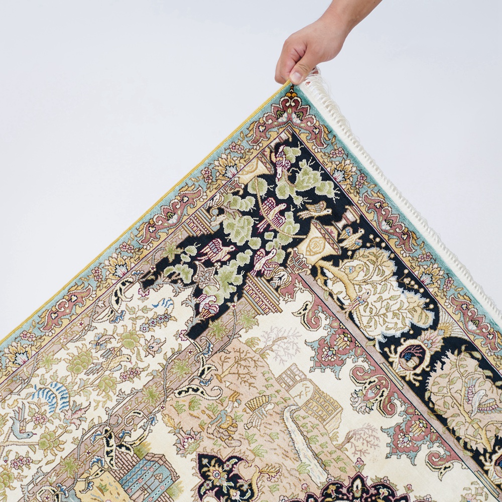 Handmade Prayer Rug Silk Hand Knotted Rug 3x4.5ft - Yilong Carpet Factory