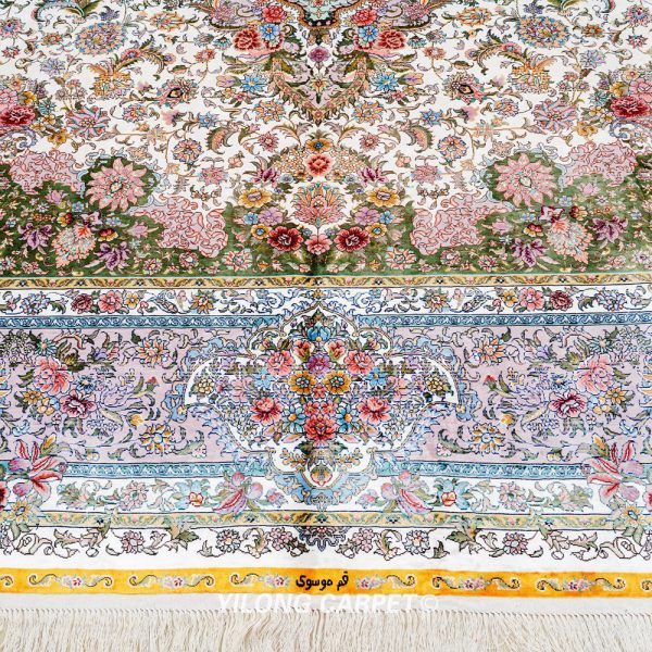 Persian Rug Traditional Hand-Knotted Pure Silk Rug Living Room 10x14ft