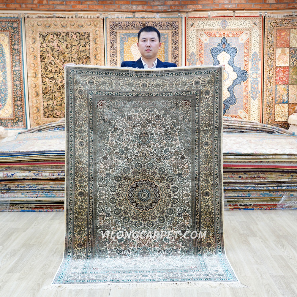Luxury Persian Rug Handmade Silk Rug Tapestry Collection 4x6ft - Yilong  Carpet Factory