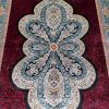 Turkish Rug Dark Red Handmade Silk Villa Rug 4x6ft - Image 5
