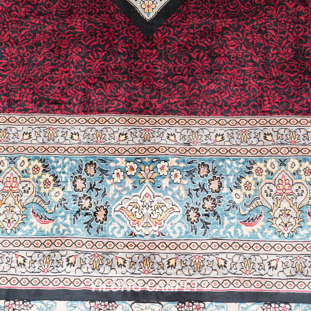 Turkish Silk Rug Red Handmade Carpet Silk Oriental Rug 6x9ft Sold Out - Image 5