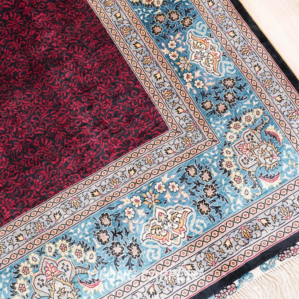 Turkish Silk Rug Red Handmade Carpet Silk Oriental Rug 6x9ft Sold Out - Image 6