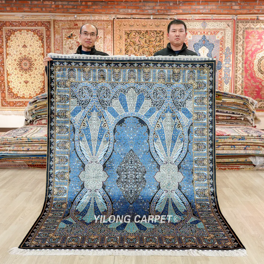 Turkish Carpet Oriental Silk Rug Handmade Carpet 5x7ft - Yilong