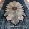 Turkish Carpet Handmade Blue Silk Classic Oriental Carpet 9x12ft - Image 4