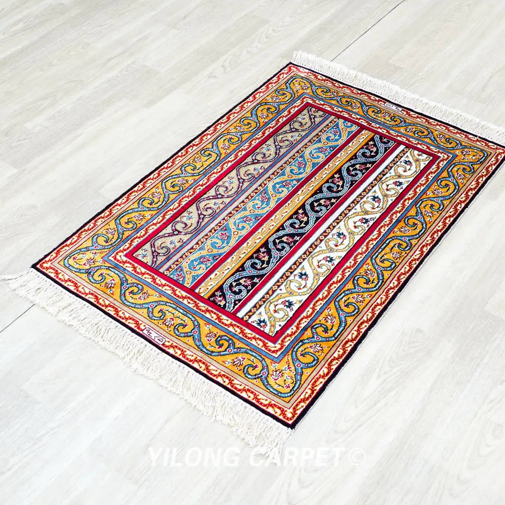 Turkish Rug Small Handmade Silk Rug 2x3ft - Image 4