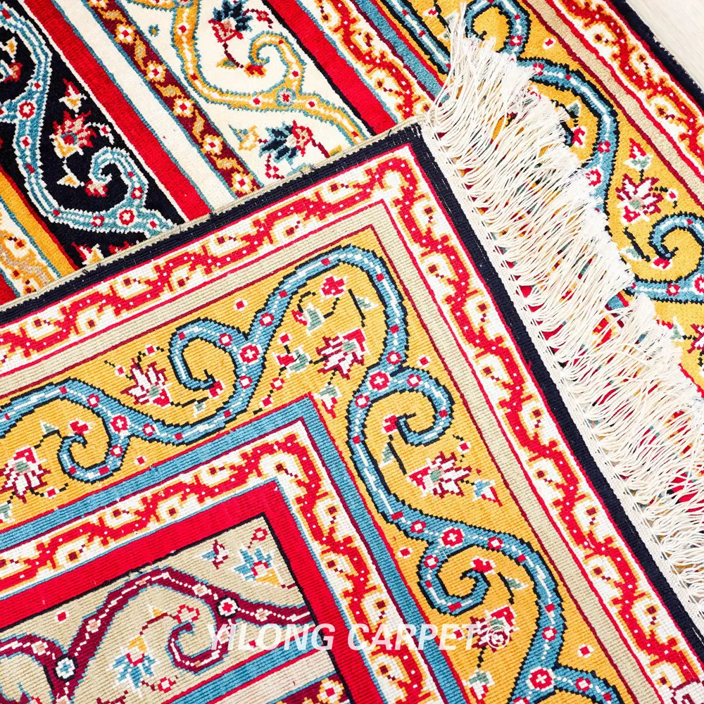 Turkish Rug Small Handmade Silk Rug 2x3ft - Image 7