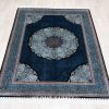 Turkish Carpet Blue Oriental Silk Rug Handmade Rug 5x7ft - Image 3