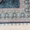 Turkish Rug Small Oriental Blue Hand Knotted Silk Rug 2x3ft - Image 6
