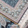 Turkish Rug Small Oriental Blue Hand Knotted Silk Rug 2x3ft - Image 9