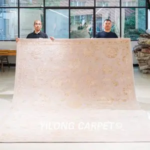 Hand Tufted Wool Silk Modern Simple Carpet 7.9x9.8ft