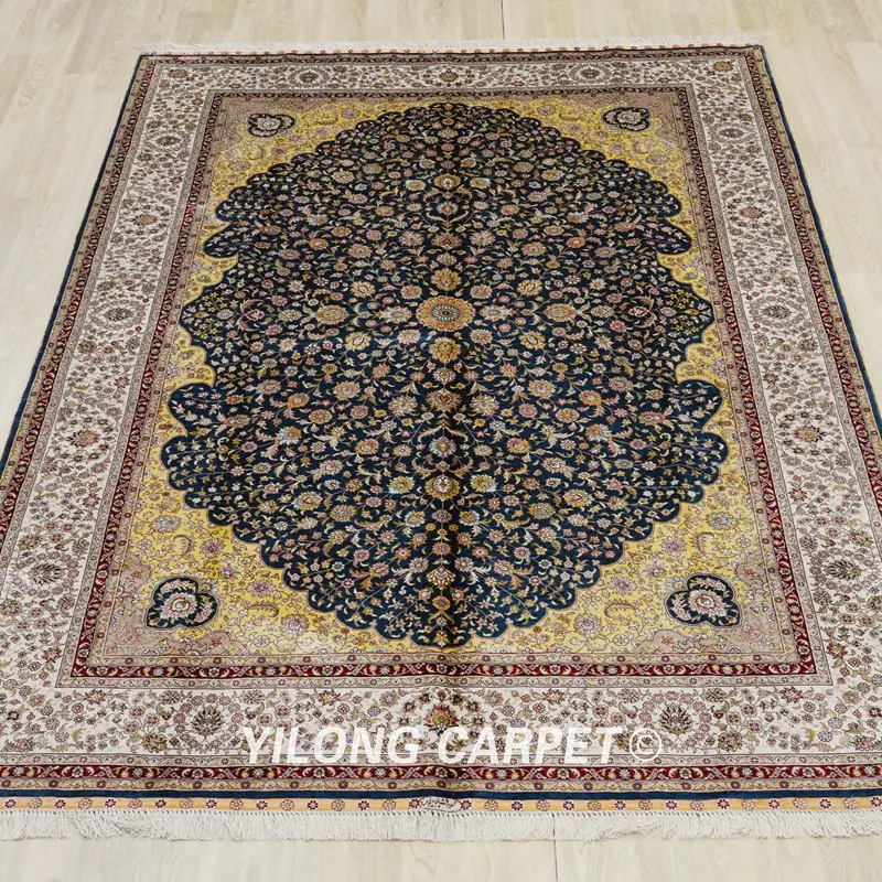 Turkish Carpet Hand knotted Carpet Silk Oriental Rug 6x9ft - Image 3