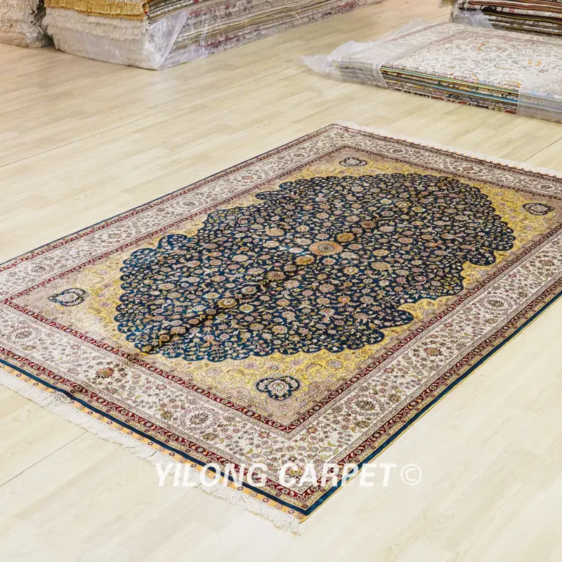 Turkish Carpet Hand knotted Carpet Silk Oriental Rug 6x9ft - Image 4