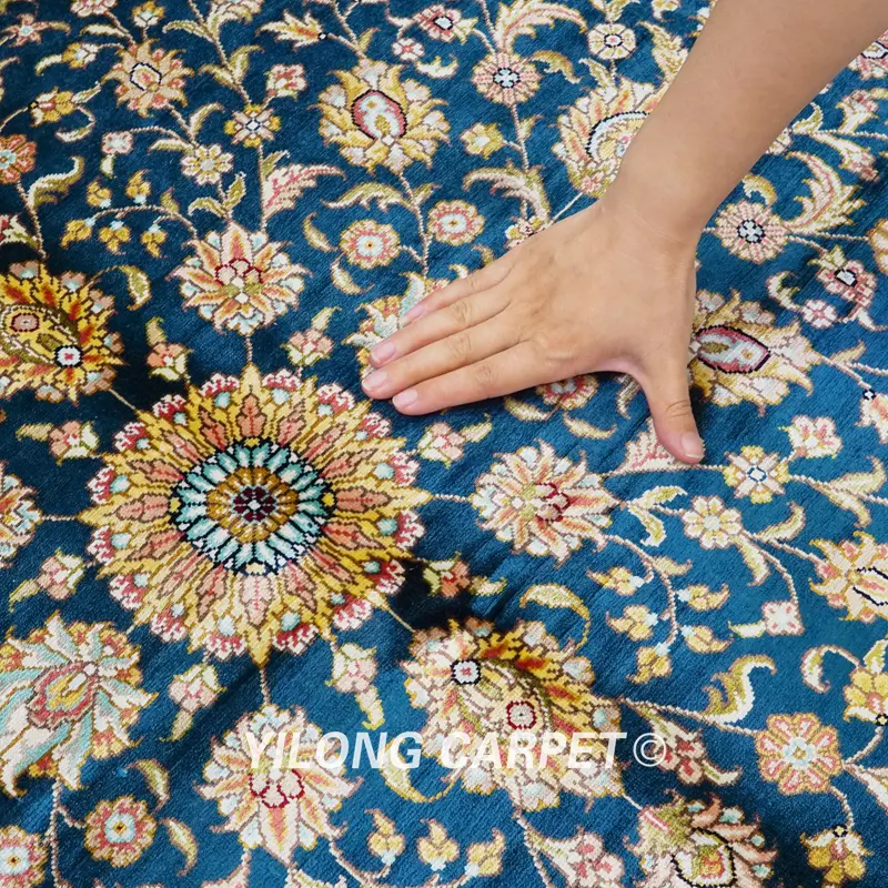 Turkish Carpet Hand knotted Carpet Silk Oriental Rug 6x9ft - Image 8