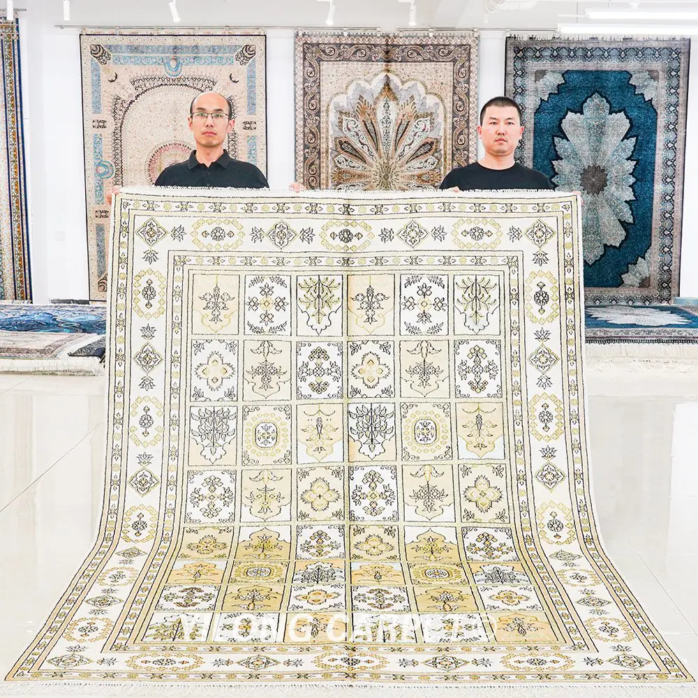 Pakistan Carpet Four Season Hand knotted Carpet Silk Persian Rug 6x9ft