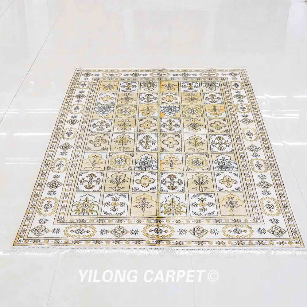 Pakistan Carpet Four Season Hand knotted Carpet Silk Persian Rug 6x9ft - Image 3