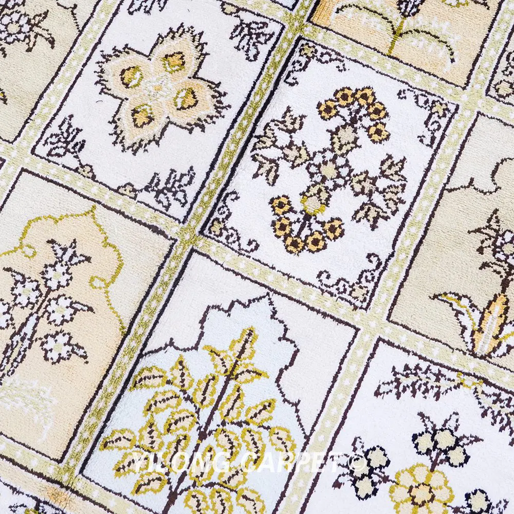 Pakistan Carpet Four Season Hand knotted Carpet Silk Persian Rug 6x9ft - Image 5