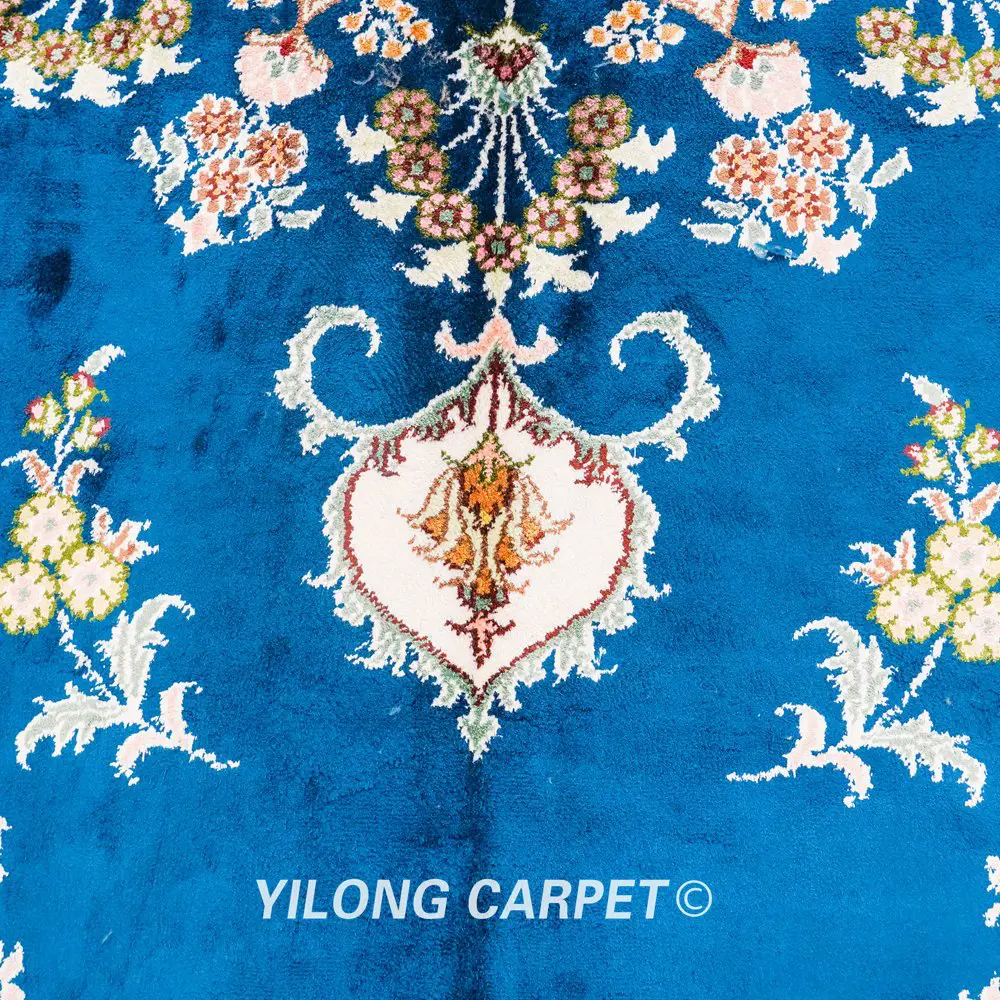 Pakistan Silk Rug Antique Handmade Oriental Silk Rug 5x8ft - Image 6