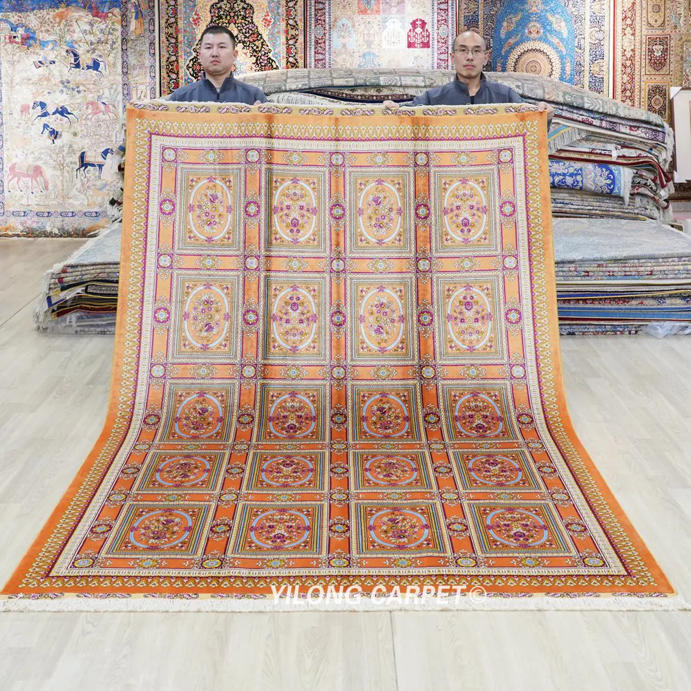 Turkish Carpet Handmade Carpet Silk Oriental Rug 6x9ft - Yilong