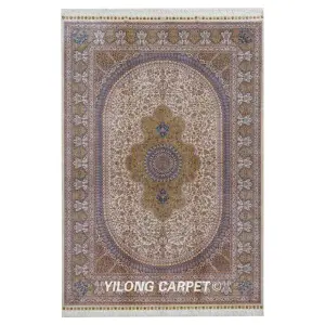 Persian Pure Silk Carpet Luxury Hand Knotted Rug Collection 5.5x8ft