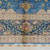 Persian Rug Handmade Blue Silk Classic Oriental Carpet 9x12ft - Image 5