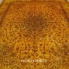 Persian Antique Handmade Golden Silk Classic Oriental Carpet 9x12ft - Image 4