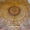 Antique Hand-Knotted Silk Rug Persian Carpet for Villa Room 8x10ft - Image 4