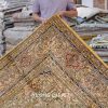 Antique Hand-Knotted Silk Rug Persian Carpet for Villa Room 8x10ft - Image 9