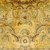 Antique Persian Hand Knotted Carpet Silk Golden Oriental Rug 6x9ft - Image 5