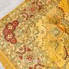 Antique Persian Hand Knotted Carpet Silk Golden Oriental Rug 6x9ft - Image 6