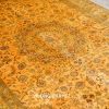 Antique Persian Handmade Carpet Silk Golden Oriental Rug 6x9ft - Image 7