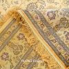 Antique Persian Handmade Carpet Silk Golden Oriental Rug 6x9ft - Image 8