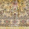 Vinatge Antique Rug Golden Oriental Handmade Area Silk Rug 4x6ft - Image 5