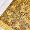Vinatge Antique Rug Golden Oriental Handmade Area Silk Rug 4x6ft - Image 6