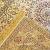 Vinatge Antique Rug Golden Oriental Handmade Area Silk Rug 4x6ft - Image 9