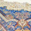 Persian Silk Rug Handmade Beige Silk Classic Oriental Carpet 9x12ft - Image 6