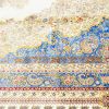 Persian Silk Rug Handmade Beige Silk Classic Oriental Carpet 9x12ft - Image 7