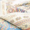 Persian Silk Rug Handmade Beige Silk Classic Oriental Carpet 9x12ft - Image 8