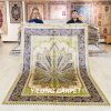 Turkish Handmade Carpet Silk Green Oriental Rug 6x9ft - Image 2