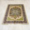 Turkish Handmade Carpet Silk Green Oriental Rug 6x9ft - Image 3