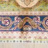 Turkish Handmade Carpet Silk Green Oriental Rug 6x9ft - Image 4