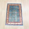 Seven Hills Rug Small Oriental Blue Hand Knotted Silk Rug 2x3ft - Image 3