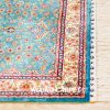 Seven Hills Rug Small Oriental Blue Hand Knotted Silk Rug 2x3ft - Image 7