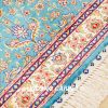 Seven Hills Rug Small Oriental Blue Hand Knotted Silk Rug 2x3ft - Image 8