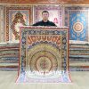 Persian Dom Design Oriental Handmade Area Silk Rug 4x6ft - Image 2