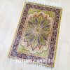 Turkish Rug Small Oriental Green Hand Knotted Silk Rug 2x3ft - Image 4