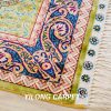 Turkish Rug Small Oriental Green Hand Knotted Silk Rug 2x3ft - Image 7