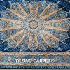 Small Turkish Rug Oriental Blue Hand Knotted Silk Rug 2x3ft - Image 5