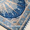 Small Turkish Rug Oriental Blue Hand Knotted Silk Rug 2x3ft - Image 6