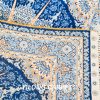 Small Turkish Rug Oriental Blue Hand Knotted Silk Rug 2x3ft - Image 8
